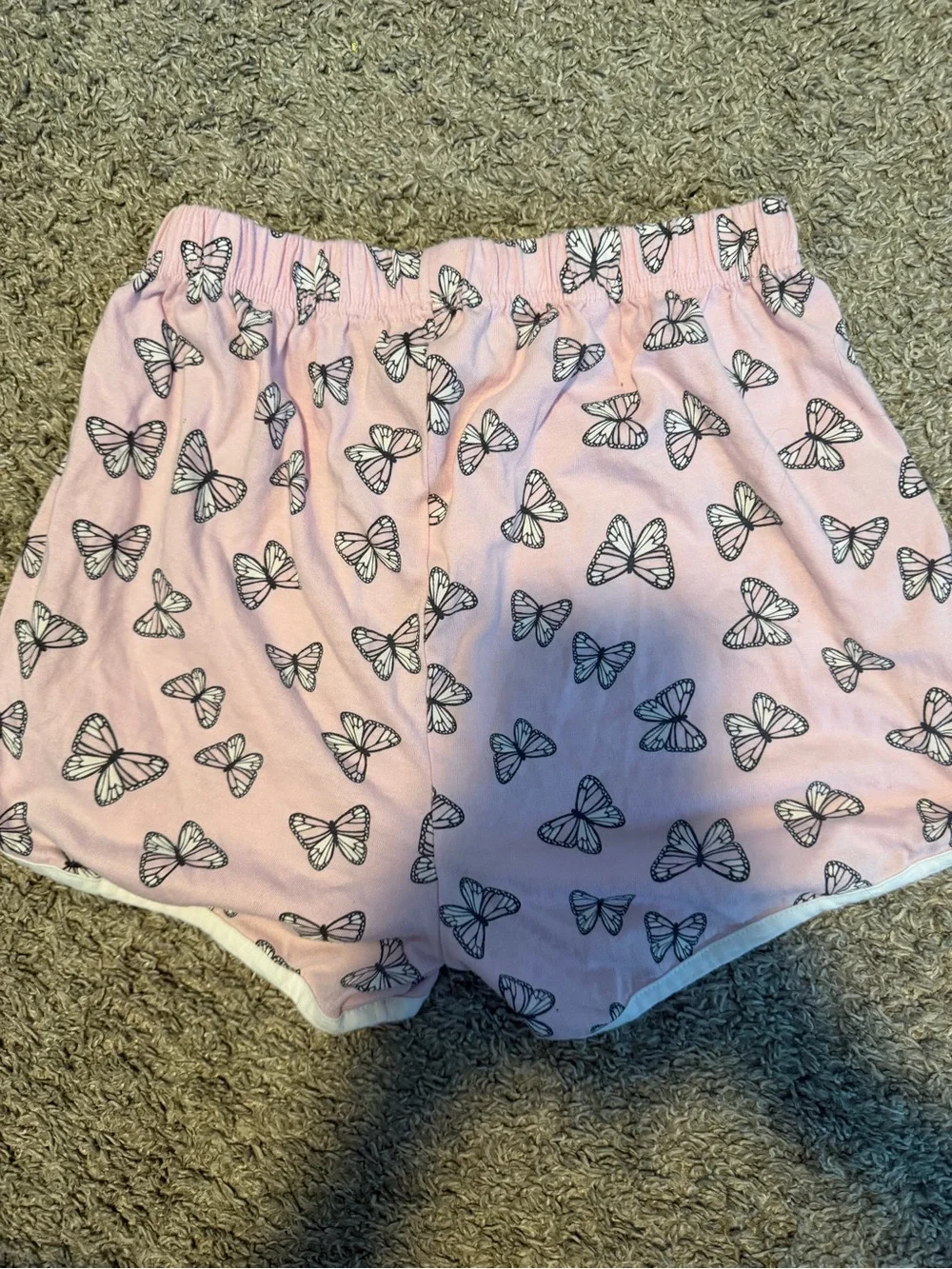 Dreamstar Kids Pink Butterfly Print Dolphin Shorts Size XL